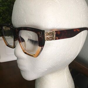 Tortoise Shell Gradient Cat-Eye Reading Glasses - Brown
